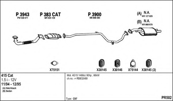 FENNO PR502 Exhaust System